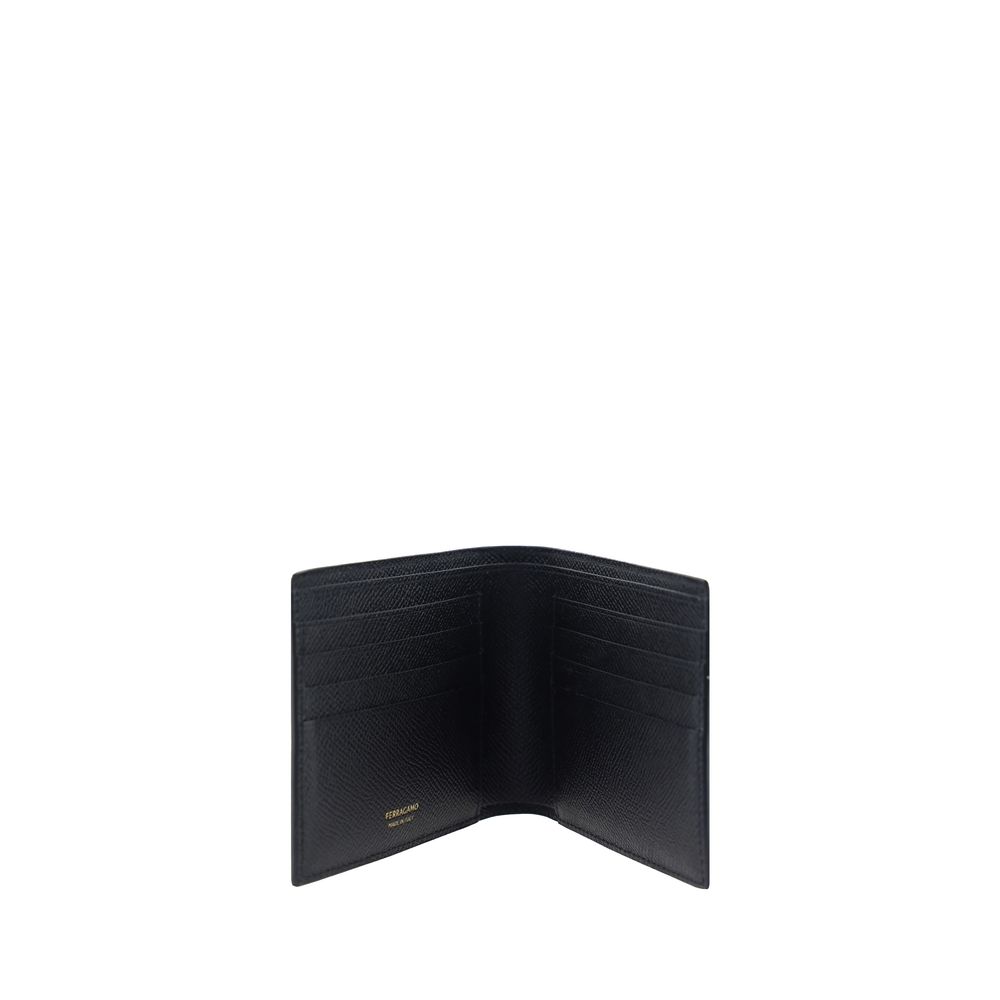 Cartera de Piel de Ternero Negra Ferragamo Modelo Bos Taurus