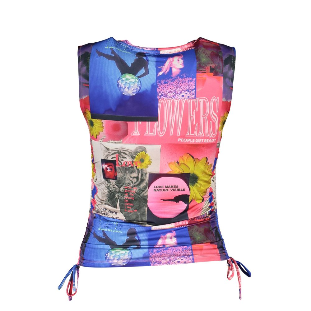 Camiseta Desigual de acetato azul para mujer