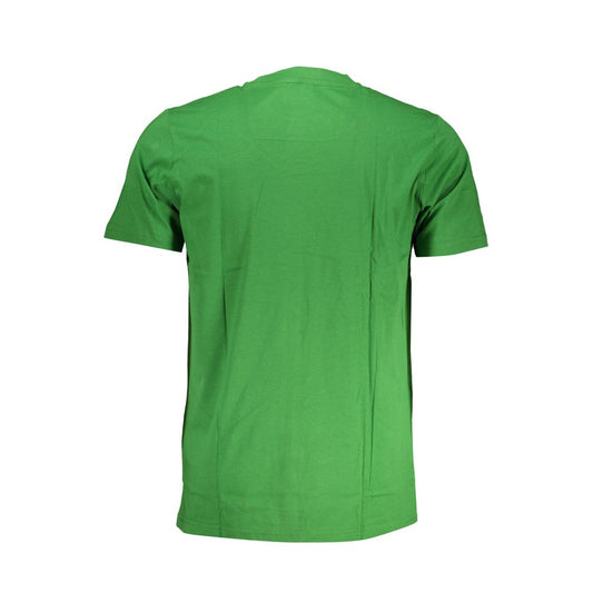 Camiseta de hombre de algodón verde Cavalli Class