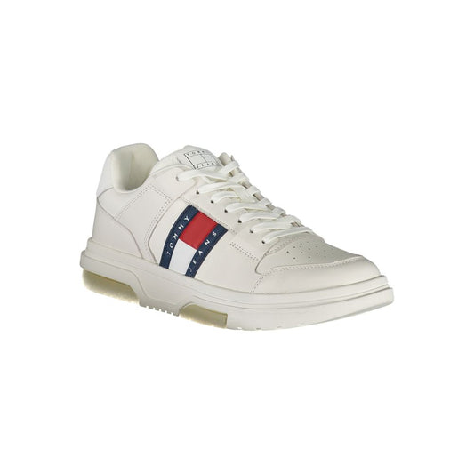 Baskets Tommy Hilfiger pour homme, blanches, en polyuréthane
