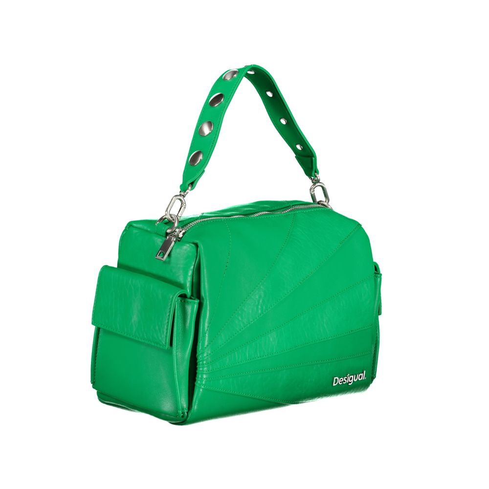 Bolso de mano de poliuretano verde Desigual para mujer
