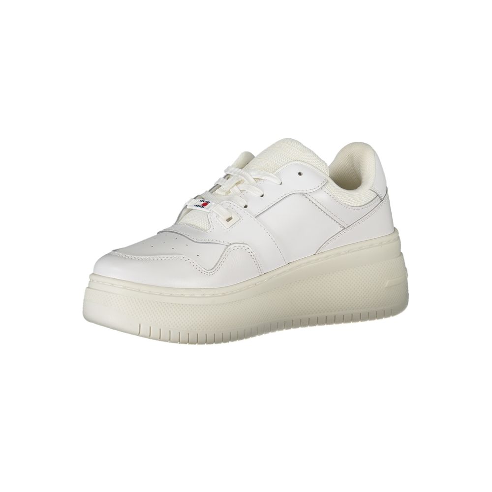Zapatilla de Piel Blanca para Mujer Tommy Hilfiger