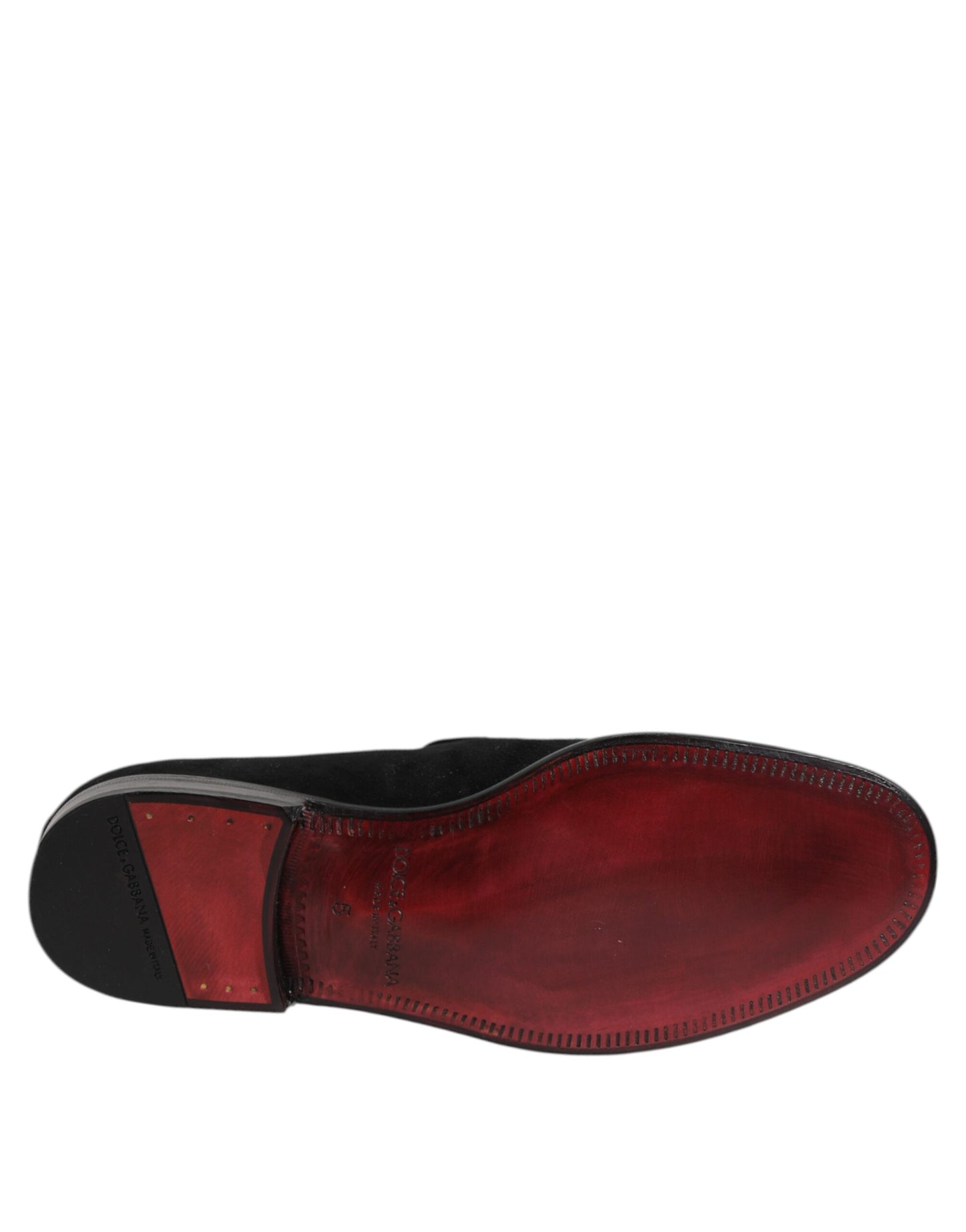Mocasines Dolce & Gabbana de Ante Negro sin Cordones Zapatos Formales