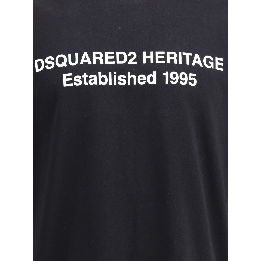 Camiseta de algodón negra Dsquared²