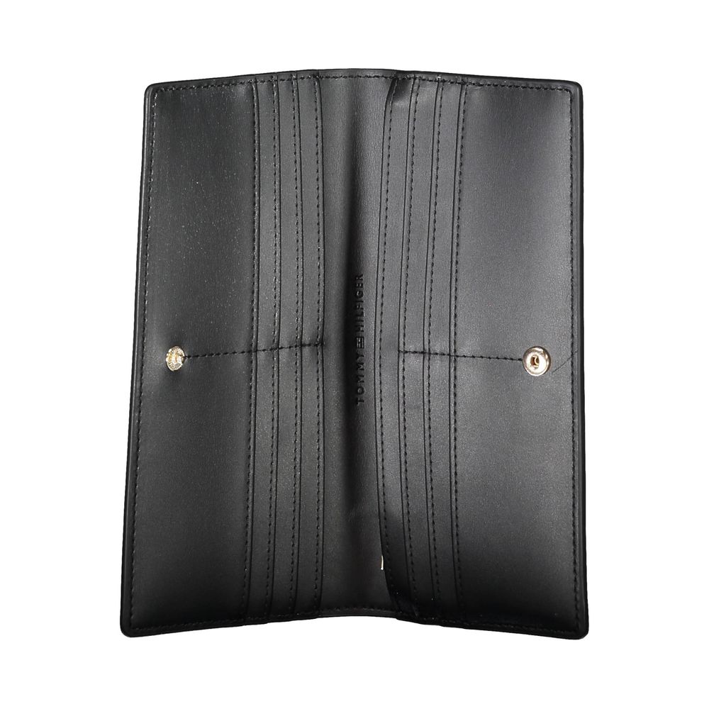 Portefeuille femme Tommy Hilfiger en polyuréthane noir