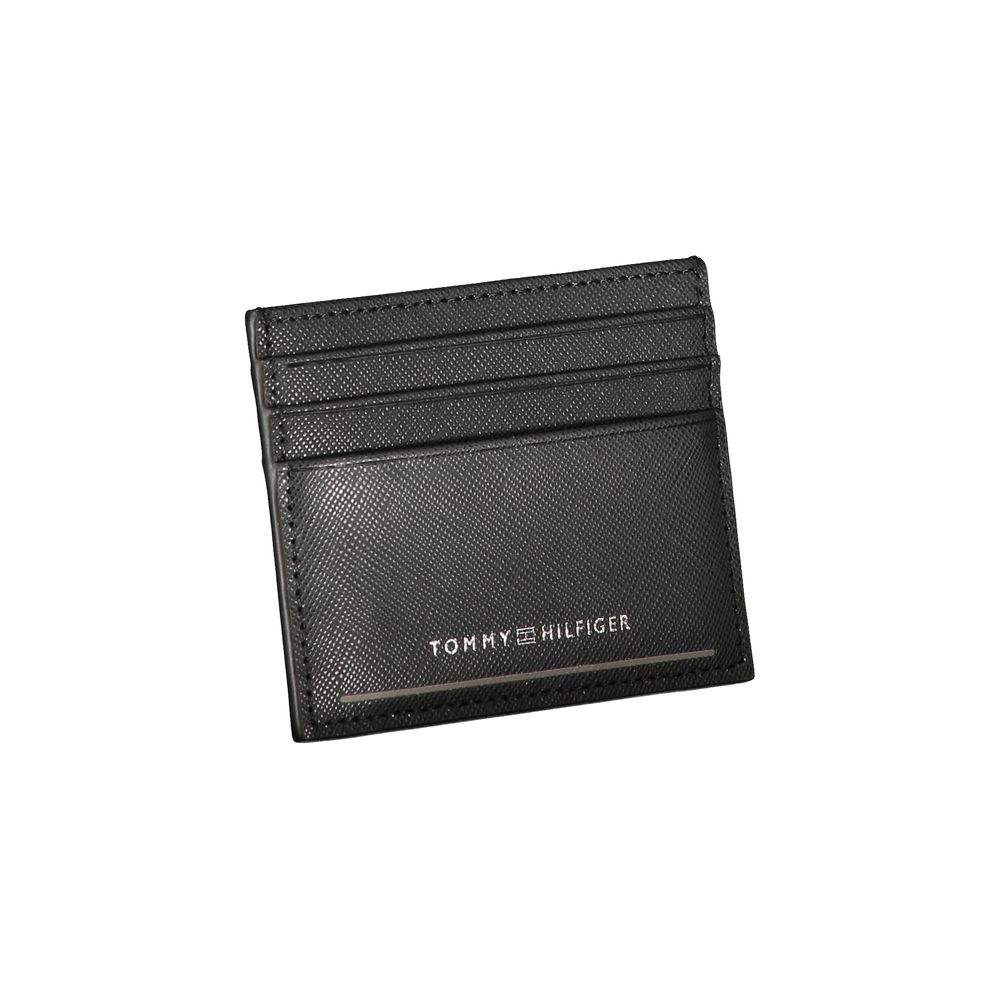Cartera de cuero negra para hombre Tommy Hilfiger