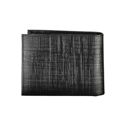 Billetera de cuero negro Calvin Klein para hombre
