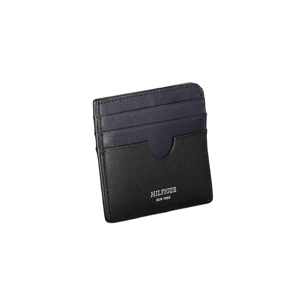 Cartera de cuero negro para hombre Tommy Hilfiger
