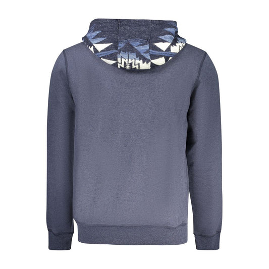 Sudadera con capucha de algodón azul Guess para hombre
