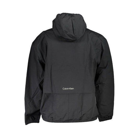 Chaqueta de algodón negra Calvin Klein para hombre