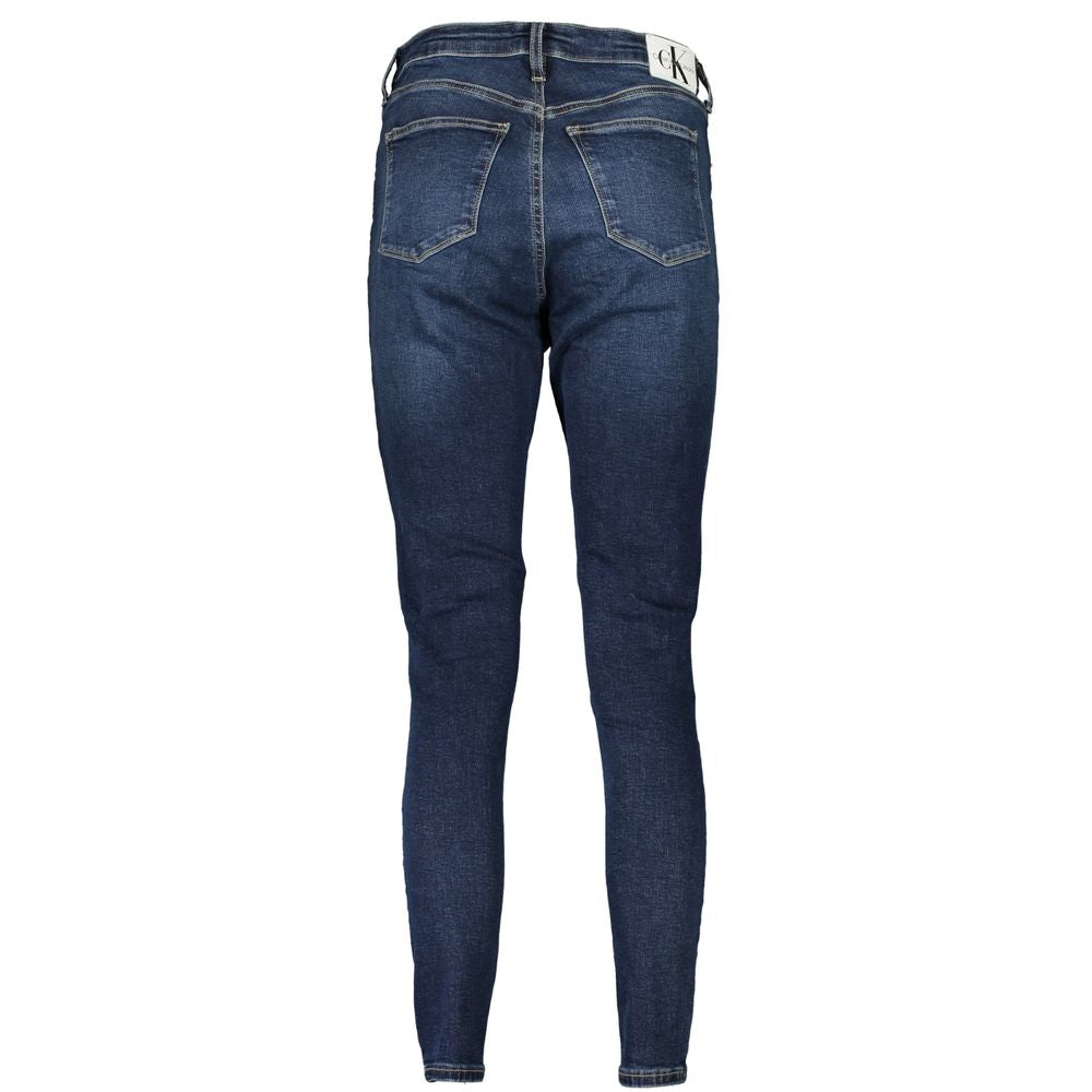 Jeans de algodón azul Calvin Klein para mujer