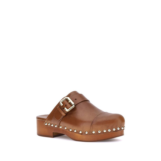 Zuecos Chloé de piel de becerro marrón Bos Taurus