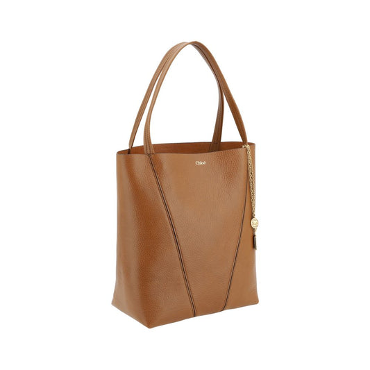 Chloé Bolso De Hombro Spin En Cuero Bos Taurus Marrón