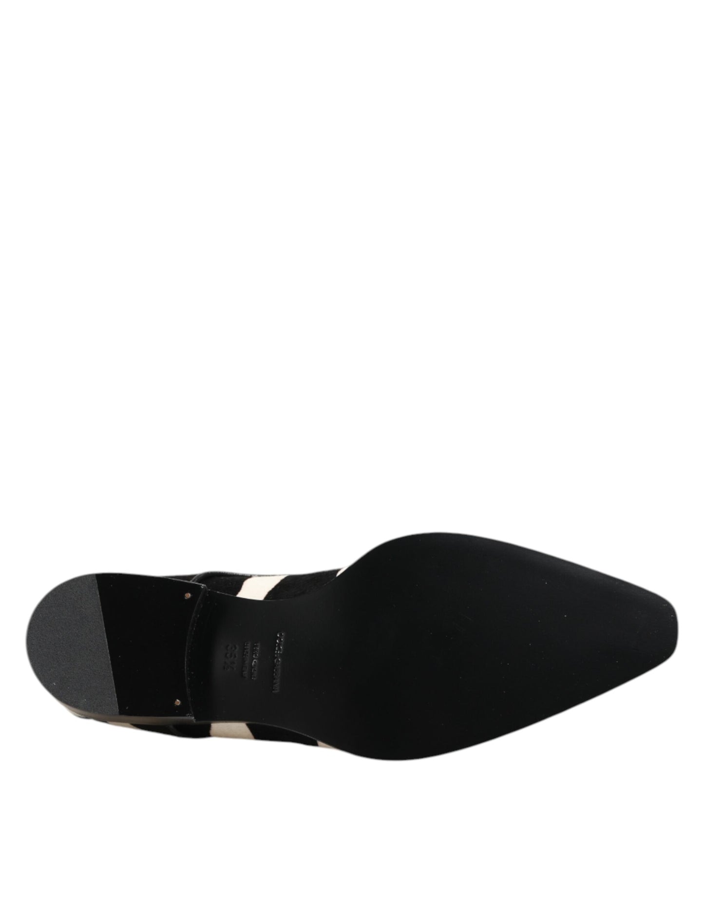 Zapatos de vestir Dolce & Gabbana de piel de potro con estampado de cebra en blanco y negro