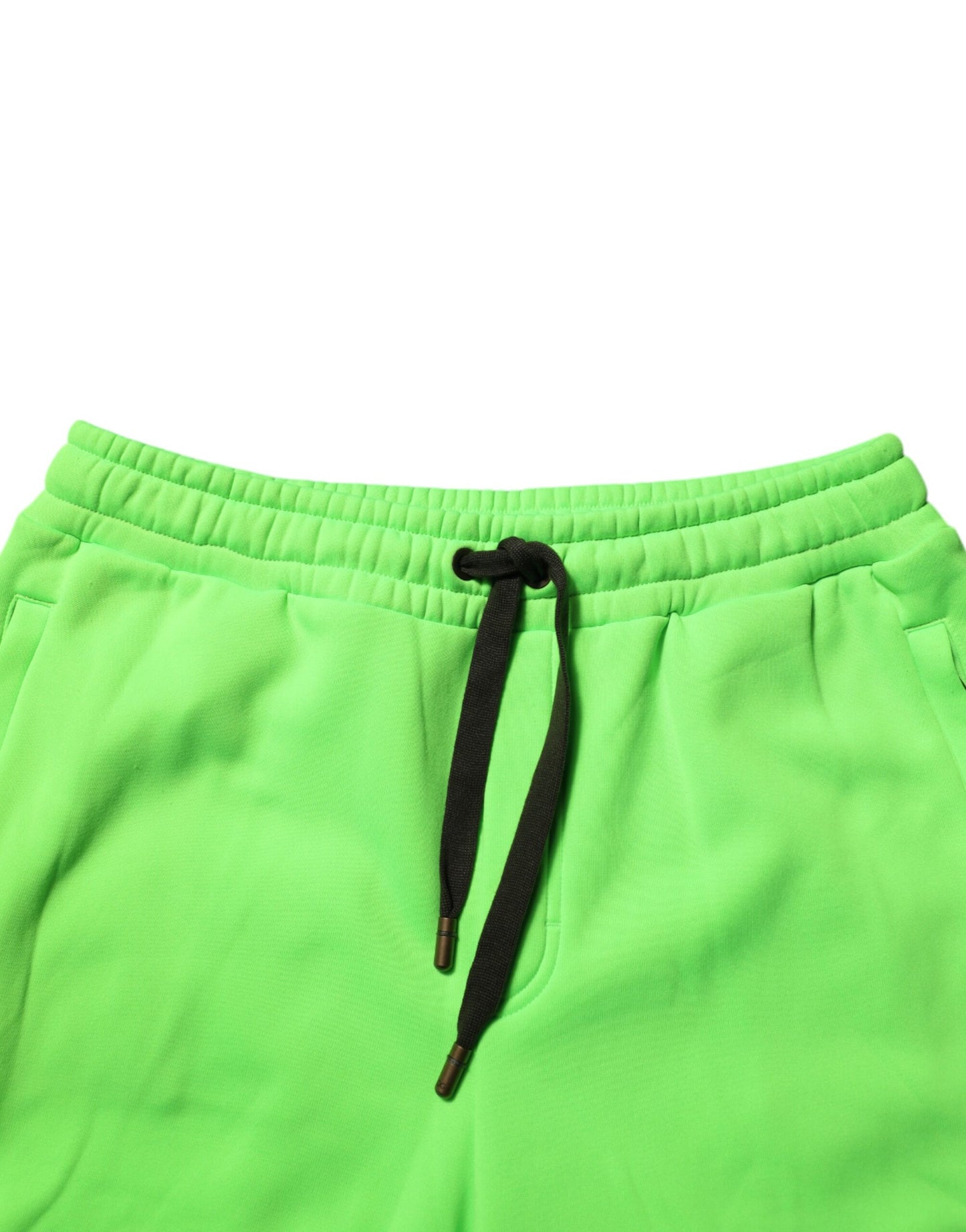 Dolce & Gabbana Pantalones cortos cargo de hombre bermudas verdes de patchwork