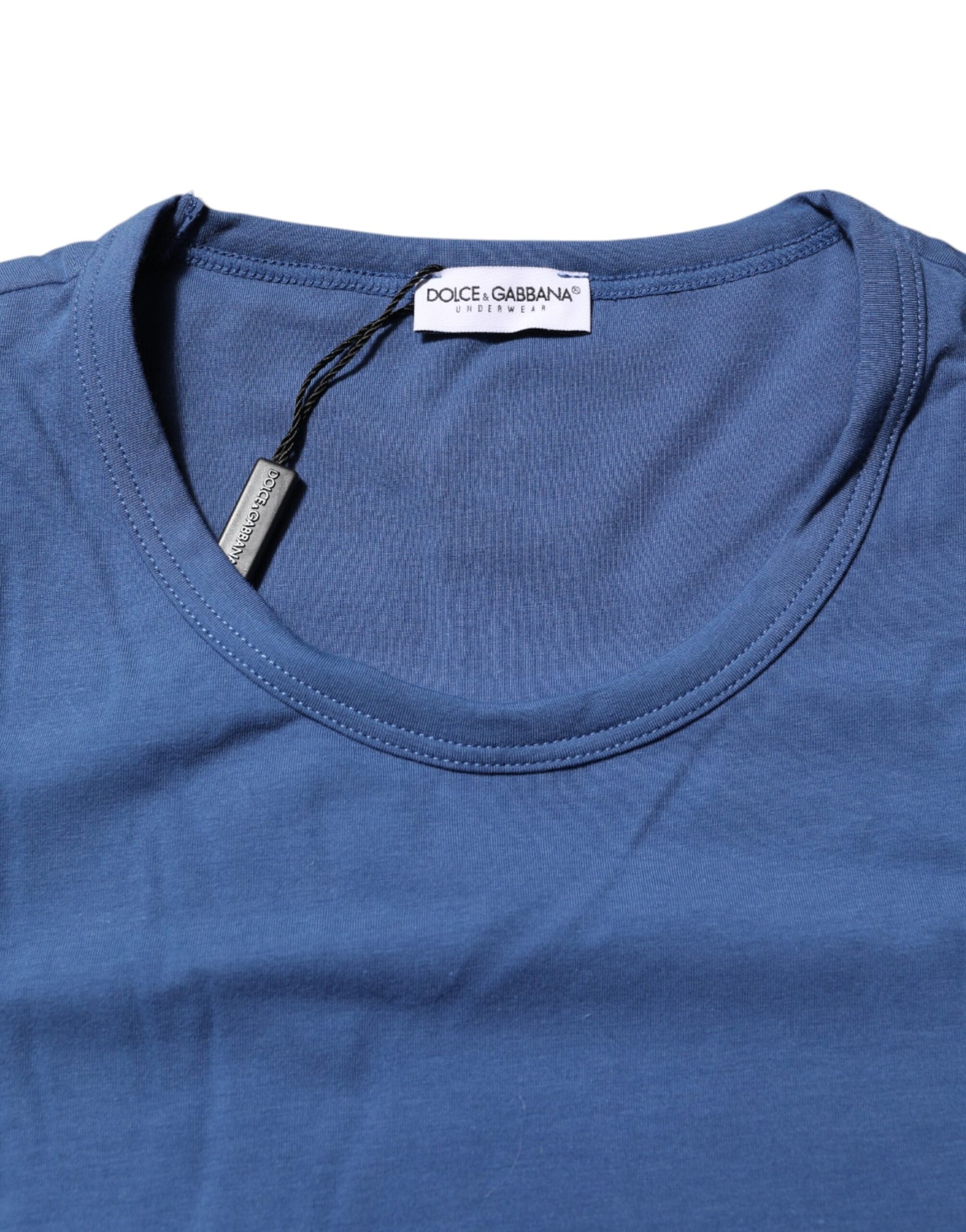 Camiseta Interior Dolce & Gabbana de Algodón Azul para Hombre con Cuello Redondo