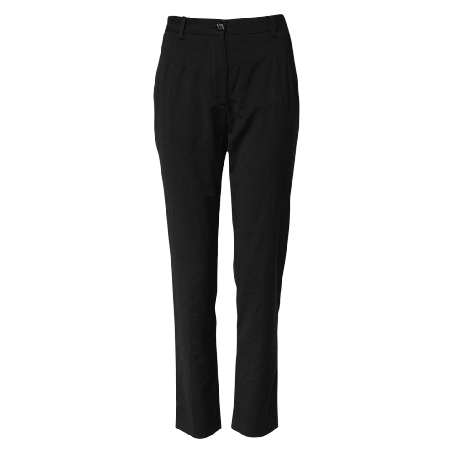 Pantalones Tapered de Talle Alto con Logotipo STAFF de Dolce & Gabbana Negros