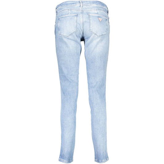 Guess Jeans Azzurro Vaqueros de algodón orgánico para mujer