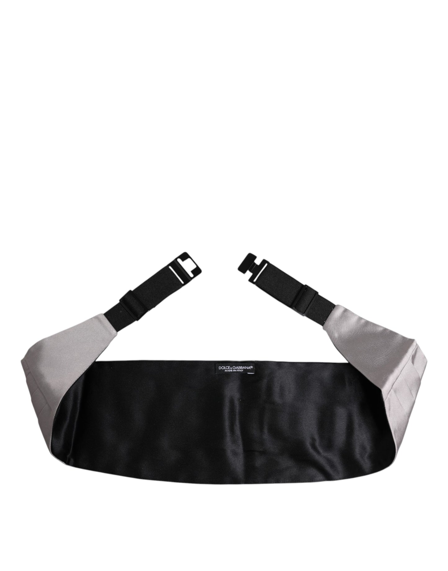 Dolce & Gabbana Hombres Gris 100% Seda Cinturón Ancho Fajín