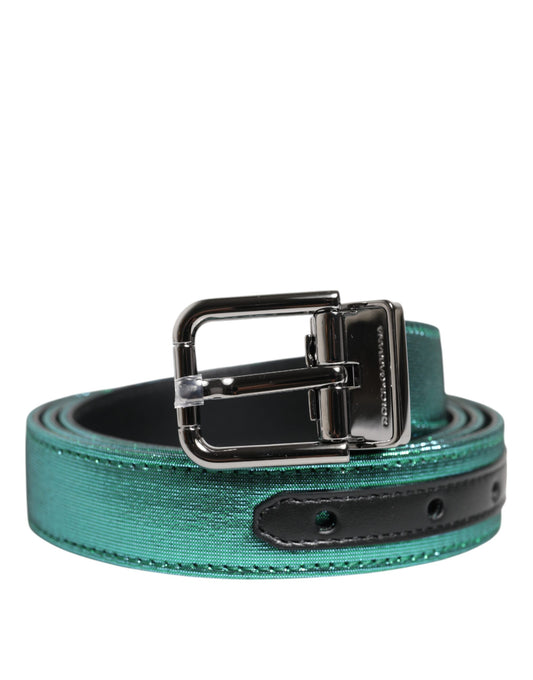 Cinturón Dolce & Gabbana de Poliéster Verde y Negro con Hebilla de Metal