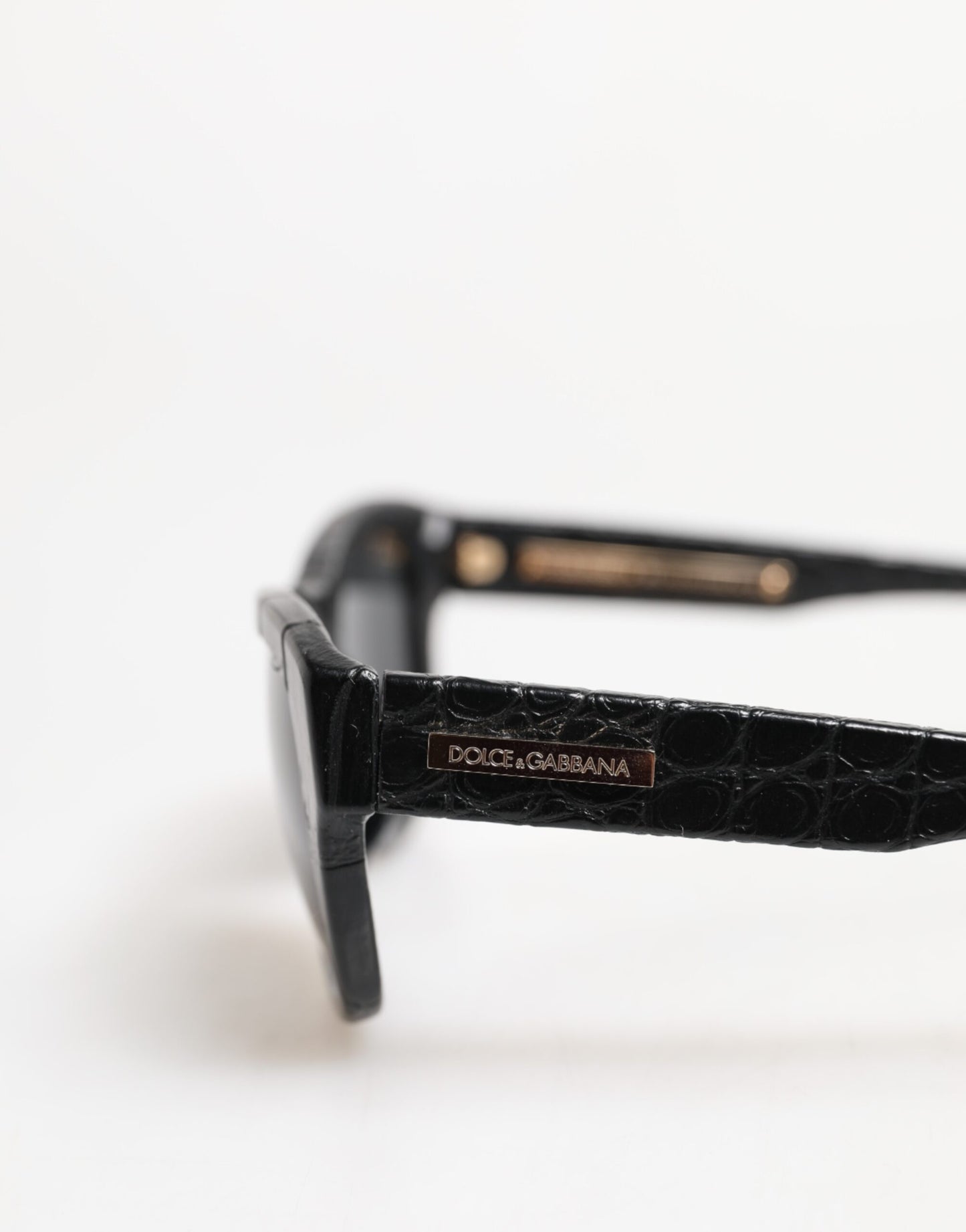 Gafas de sol Dolce & Gabbana DG4177 con montura de cuero negro y lentes tintadas