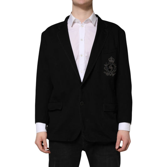 Dolce & Gabbana Americana Negra de Viscosa con Corona DG
