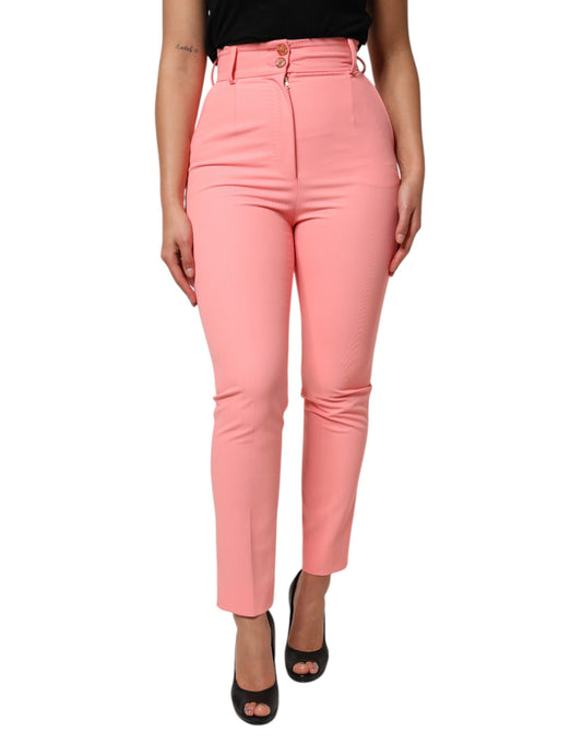 Pantalones pitillo de talle alto Dolce & Gabbana rosas