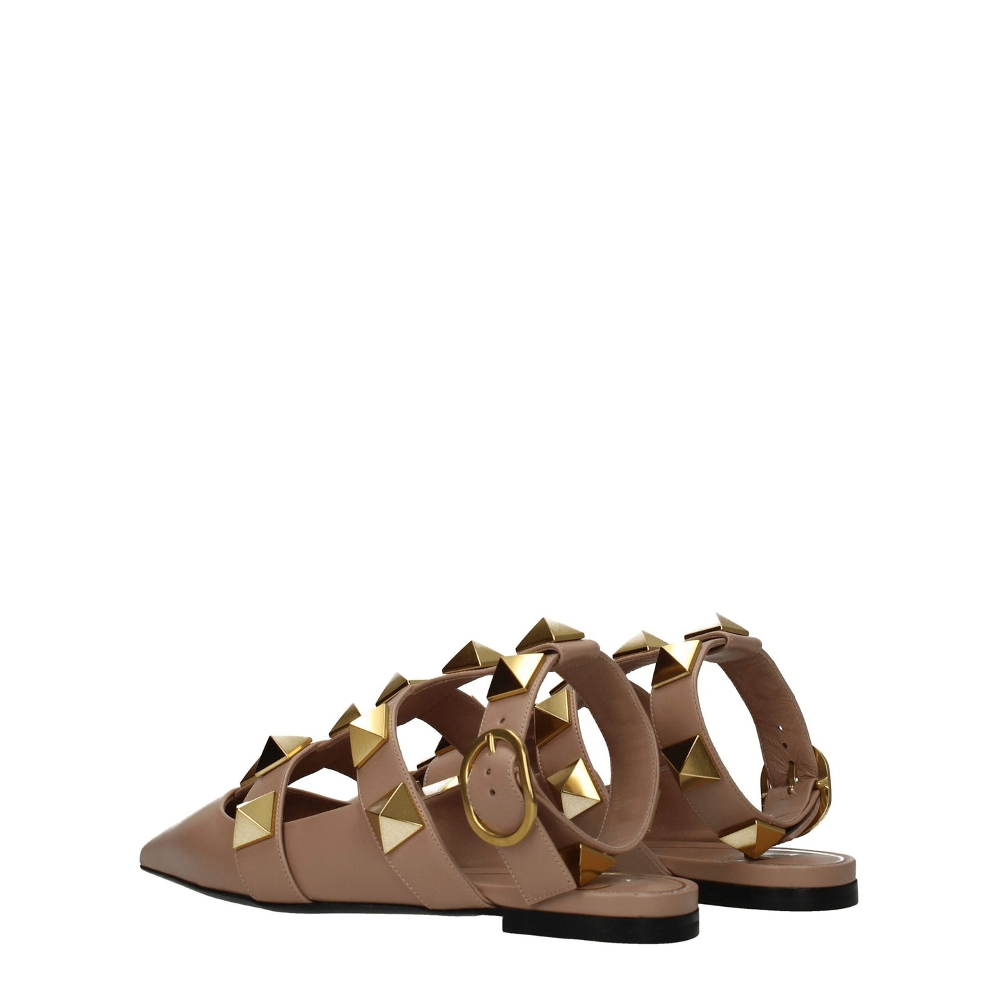 Sandalias planas Valentino Garavani de piel rosa
