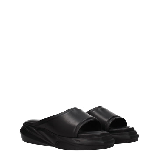 Pantuflas de cuero negras Alyx