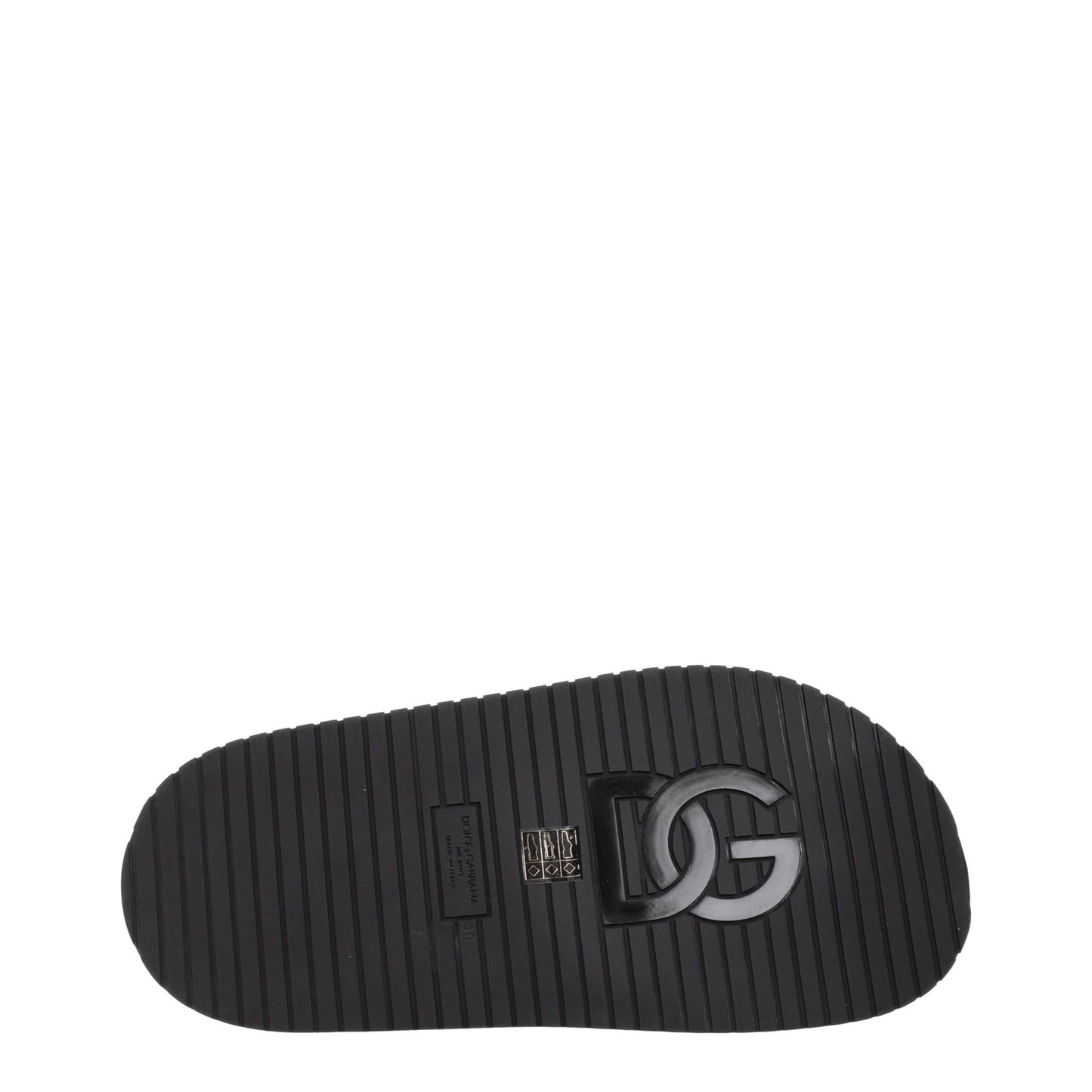 Dolce & Gabbana Classic Versatile Black Leather Slippers