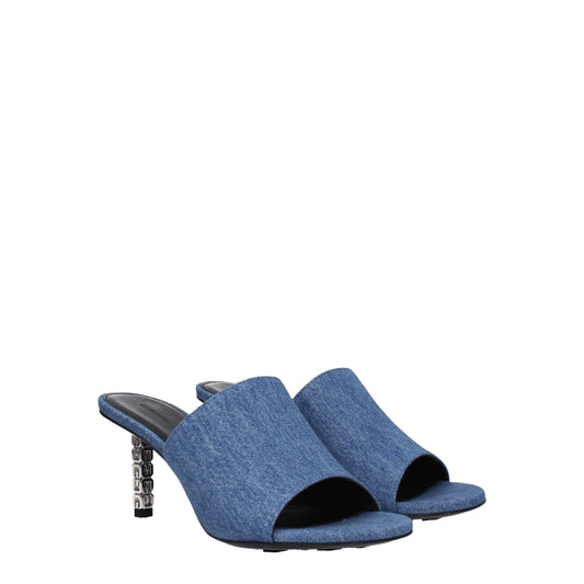Sandalias Givenchy de plataforma de tela azul