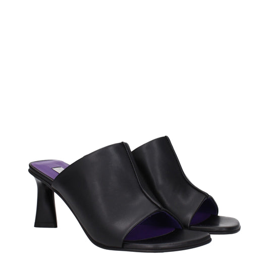 Sandalias Stella McCartney de tacón de aguja de cuero negro