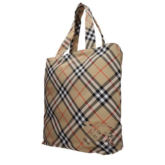 Bolso de Hombro Burberry de Tela Beige