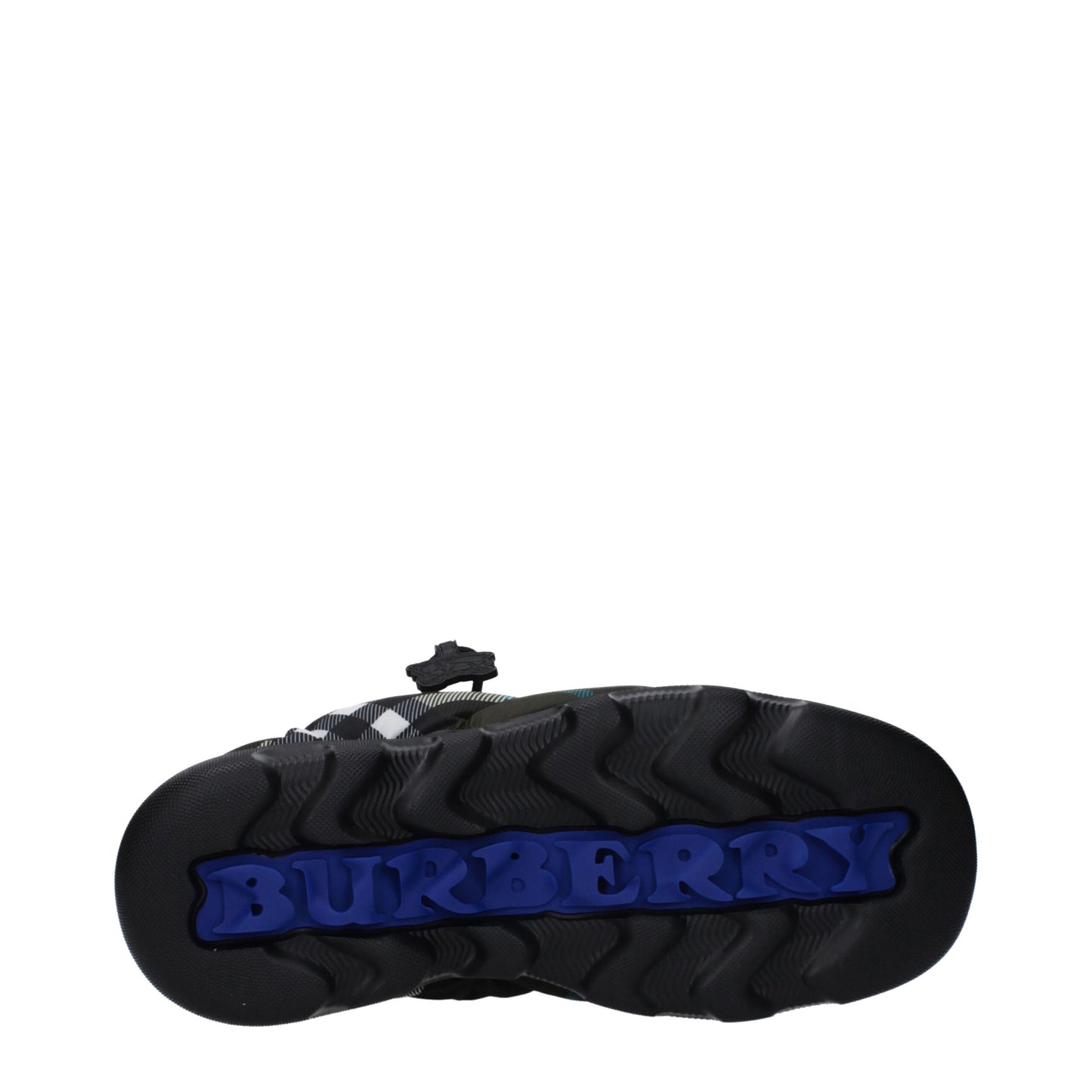 Mocasines sin cordones de tela verde de Burberry