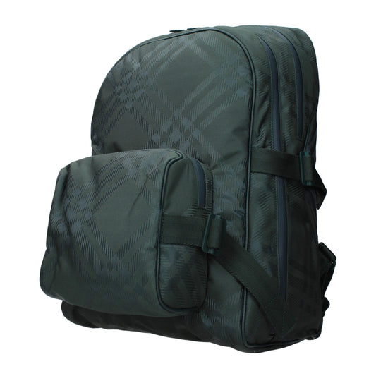 Mochila De Tela Burberry Con Estampado Check Verde