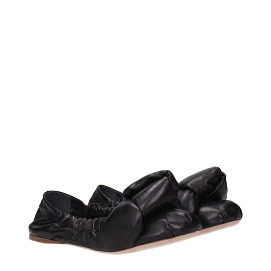 Bailarinas Miu Miu de cuero negro