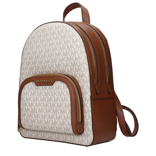 Mochila Michael Kors de tela beige