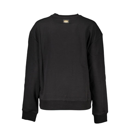 Suéter de algodón negro Cavalli Class para mujer