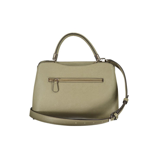 Guess Bolso de mano de poliuretano verde para mujer