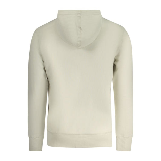 Sudadera con capucha de algodón beige para hombre Calvin Klein