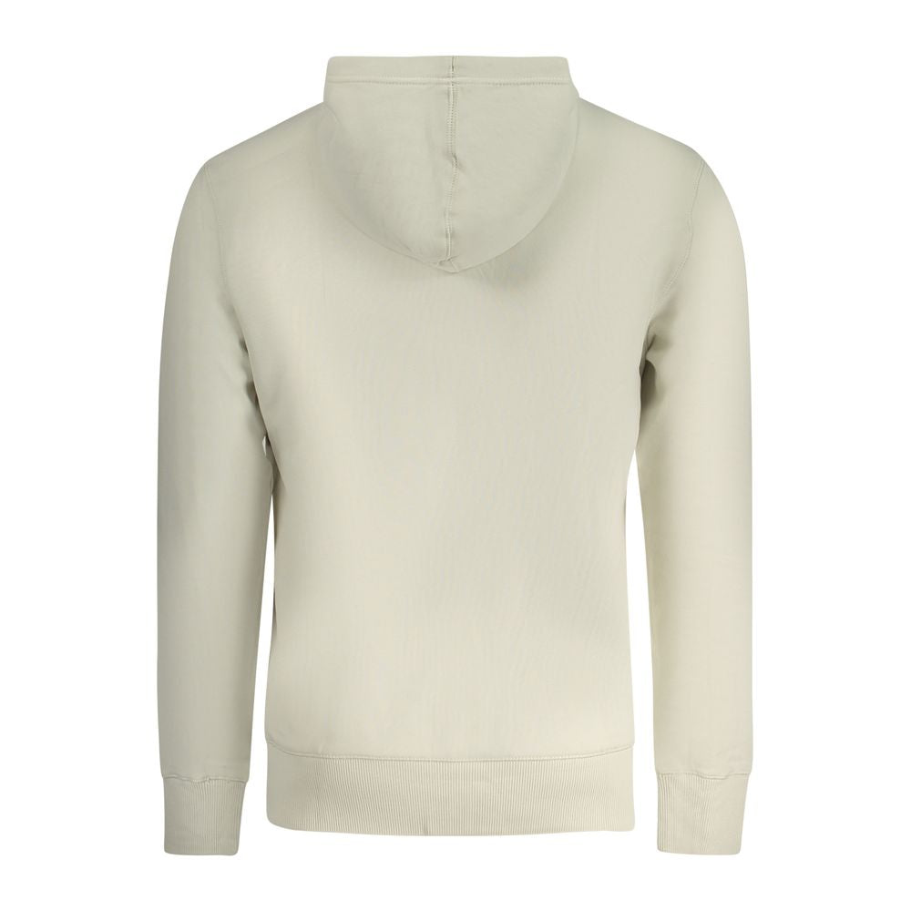 Sudadera con capucha de algodón beige para hombre Calvin Klein