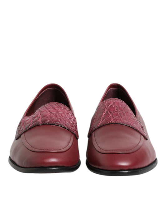 Zapatos de vestir Dolce & Gabbana de cuero burdeos sin cordones