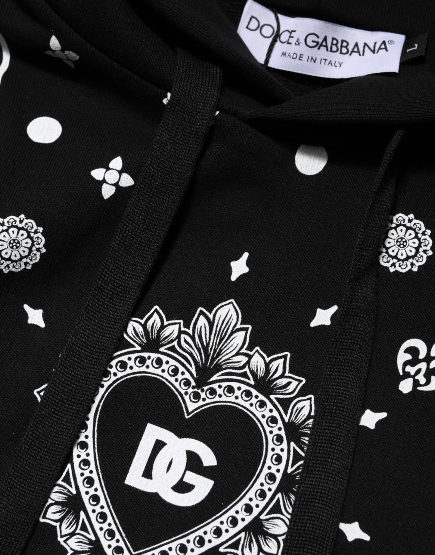 Dolce & Gabbana Sudadera con Capucha y Pañuelo Negro para Hombre