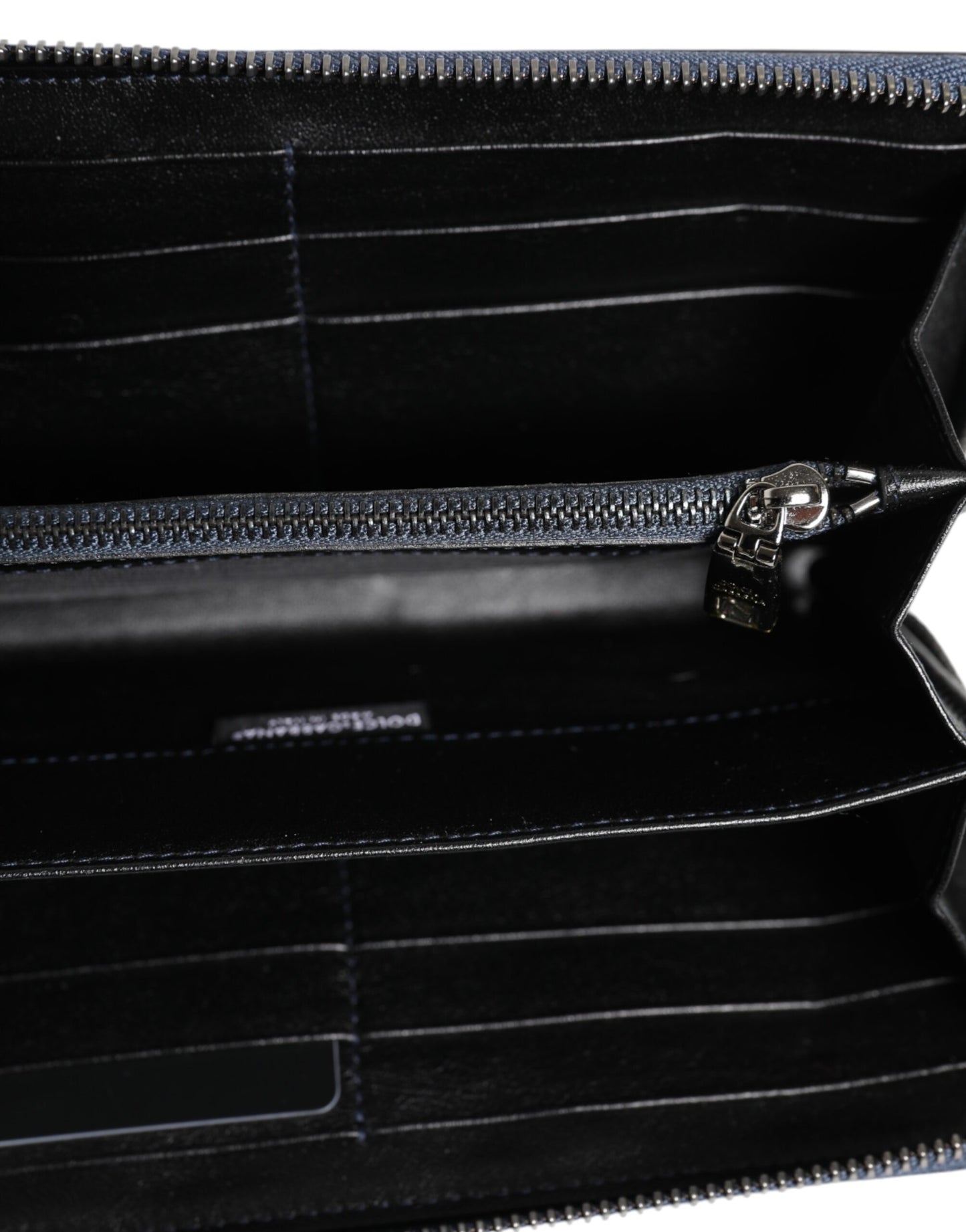 Dolce & Gabbana Cartera continental para hombre de piel exótica en negro y azul
