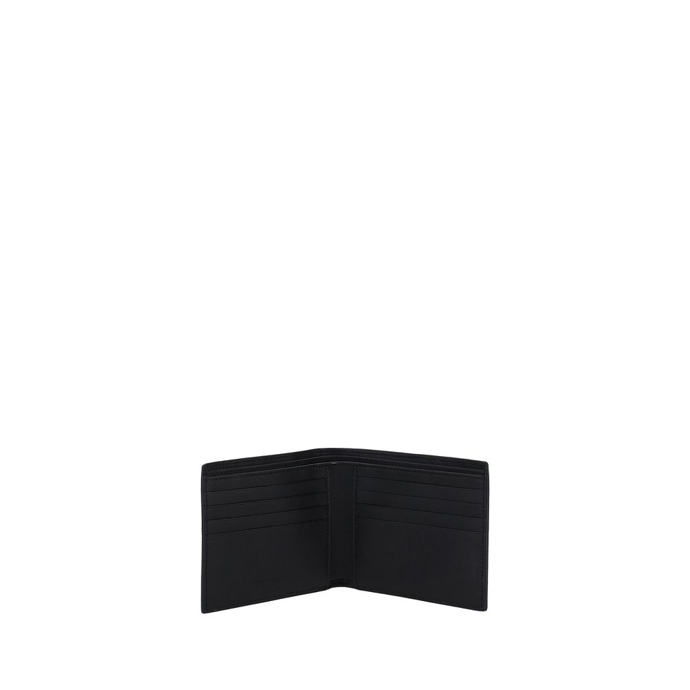 Cartera en Piel de VacunoNegra Saint Laurent Bos Taurus