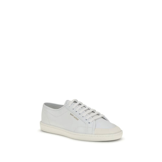 Zapatillas bajas Saint Laurent de piel de becerro blanca Bos Taurus
