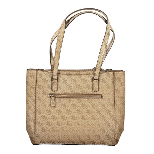 Bolso de mano Guess de poliuretano beige para mujer