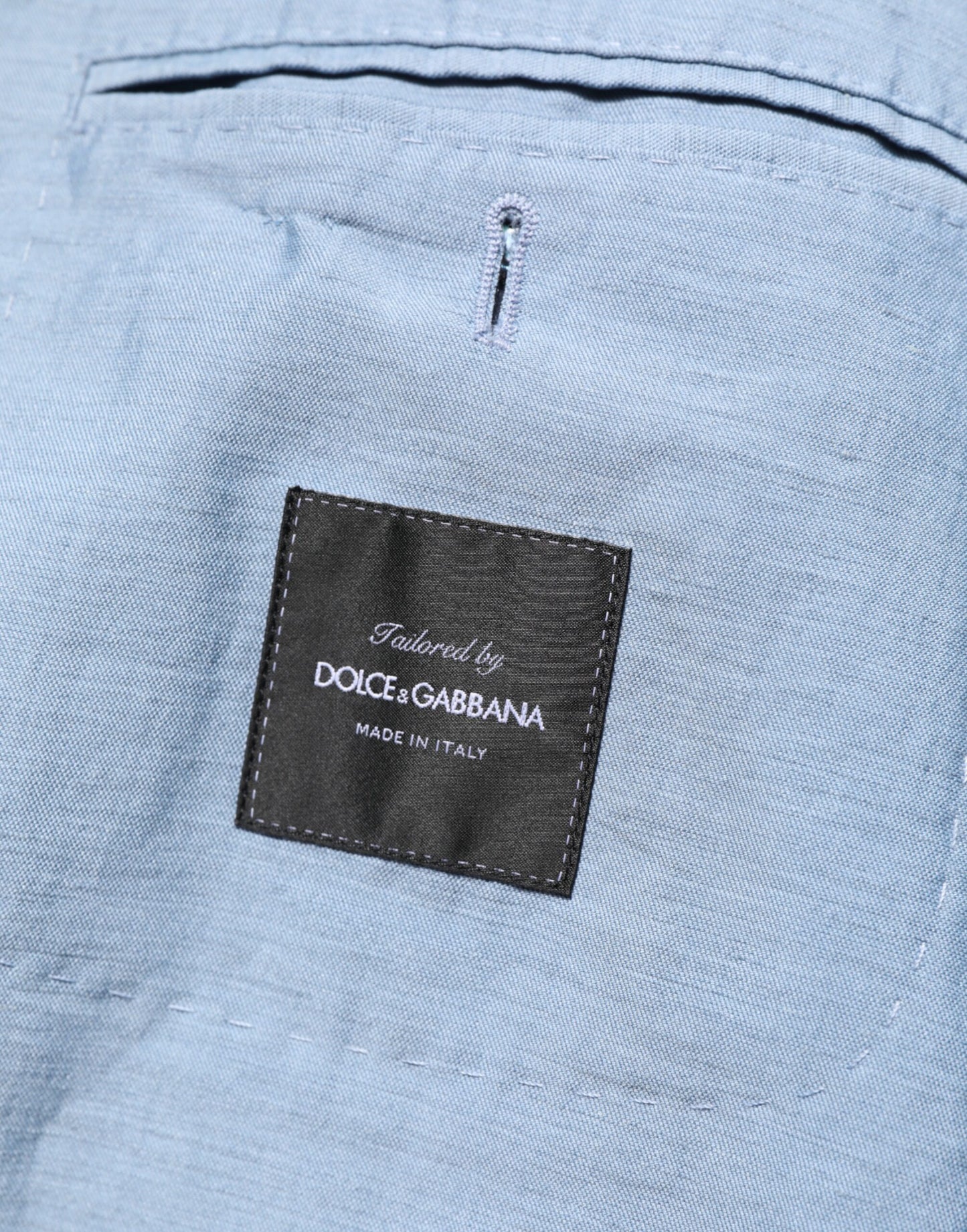 Blazer cruzado de lino para hombre Dolce & Gabbana azul claro