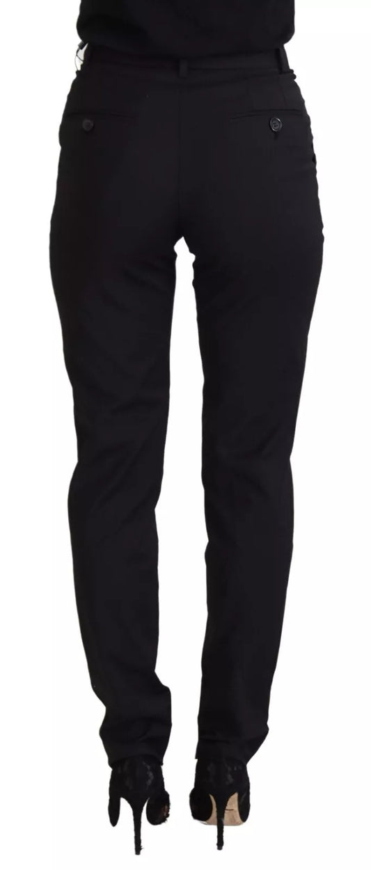 Pantalones pitillo negros de talle alto STAFF de Dolce & Gabbana
