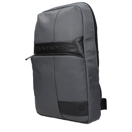Bandolera de tela gris Piquadro